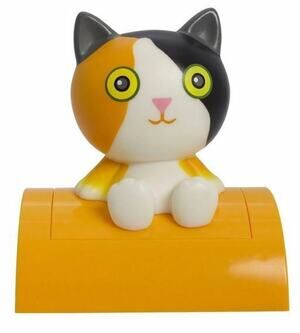 New White Calico Kitty Cat Kitten Lover Safety LED Tap on tap of Night Light